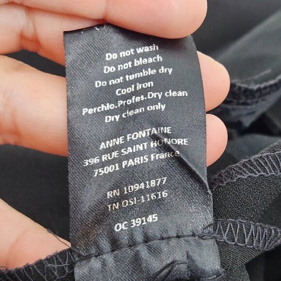 Anne Fontaine Argan Pants Black Maxi Trousers Fluid Crepe Women’s Size 42 US 10 - Picture 8 of 12